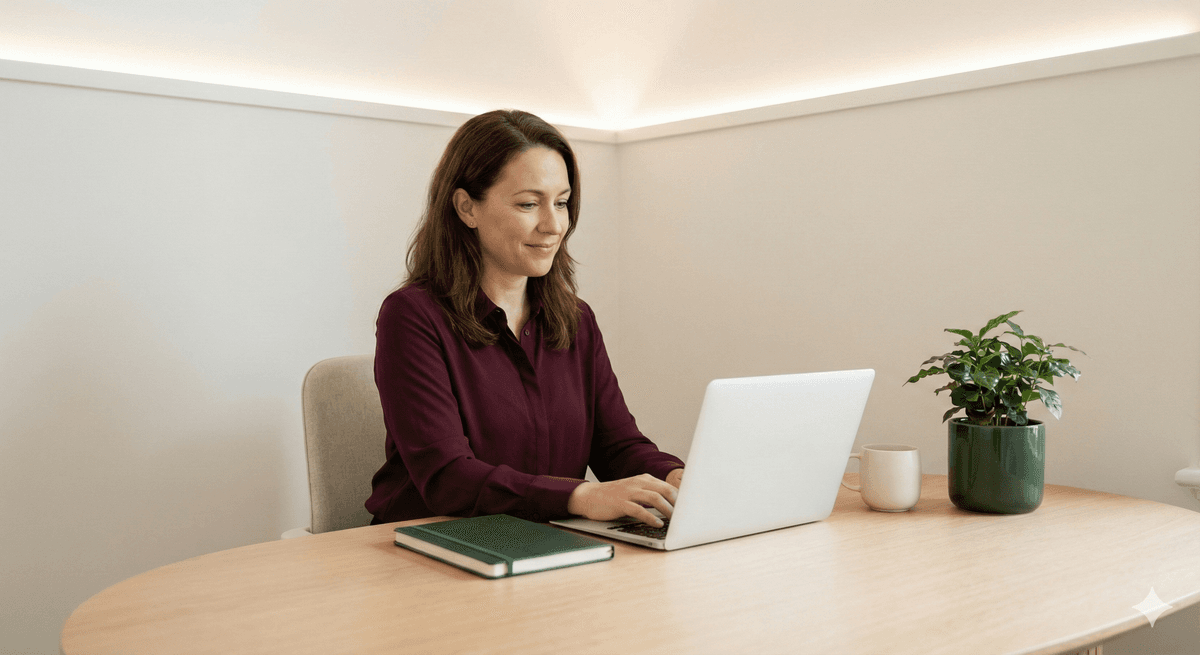 Psicóloga profesional usando INFORIA